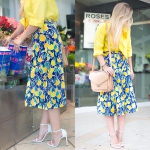 MAISON JULES Midi Lemon 🍋 Skirt